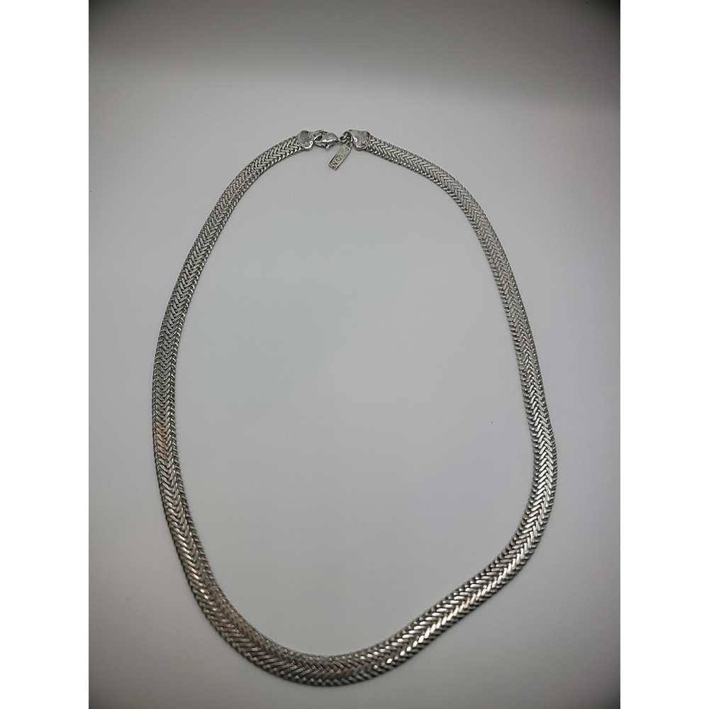 Vintage Napier Womens Chain Necklce Silverโ Tone Jewelry Costume